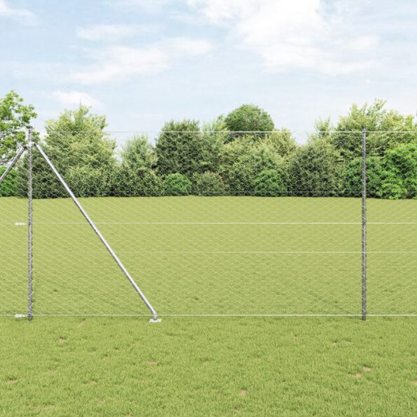 3353359_1.jpg vidaXL Hexagónový plot 1.6x10 m Pozinkovaná oceľ – Obrázok 1