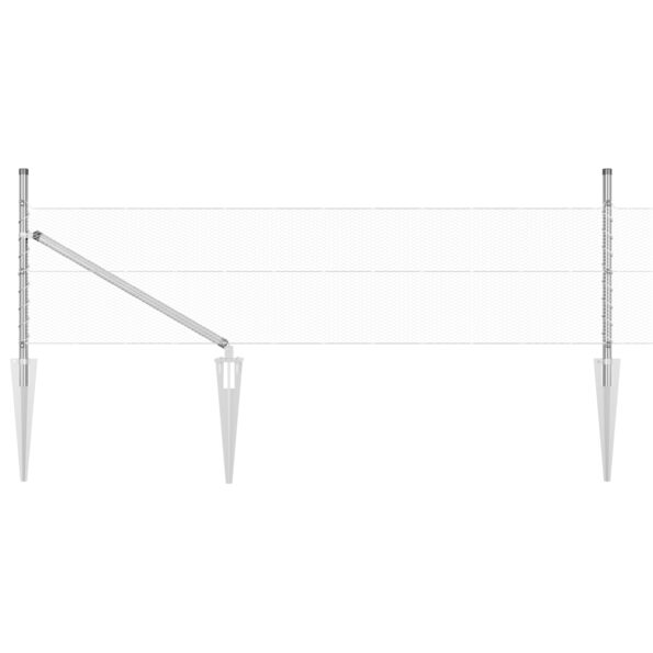 vidaXL súprava plotov Sada 2 Pozinkovaná oceľ 25 x 0.5 m – Obrázok 7