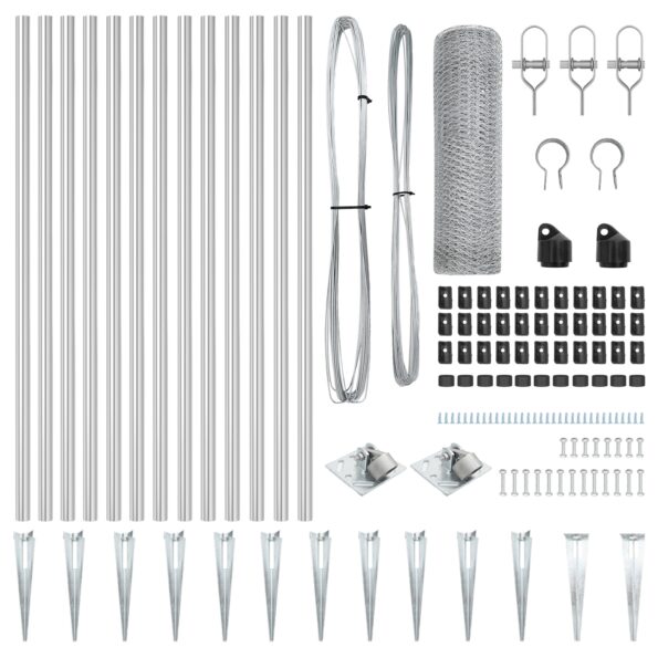 vidaXL set plotov Set 2 ks Pozinkovaná oceľ 25 x 0,5 m Odolný – Obrázok 4