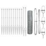 vidaXL Oplotenie Súprava 2 ks Pozinkovaný kov Pozinkovaná oceľ – Obrázok 2