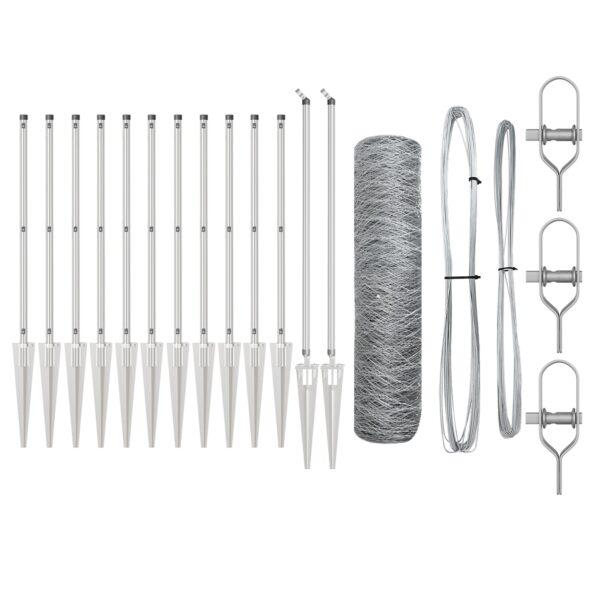 vidaXL Oplotenie Súprava 2 ks Pozinkovaný kov Pozinkovaná oceľ – Obrázok 2