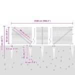 vidaXL Hexagon Fence 0.6x25 m Pozinkovaná oceľ – Obrázok 13