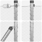 vidaXL Hexagon Fence 0.6x25 m Pozinkovaná oceľ – Obrázok 7