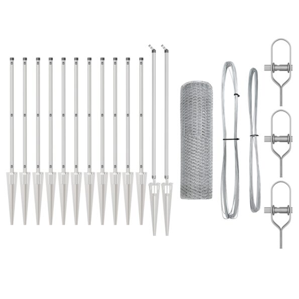 vidaXL Hexagónový plot 0.6x25 m pozinkovaná oceľ – Obrázok 2