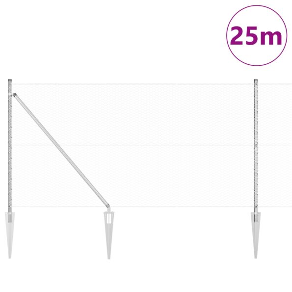 3353377_3.jpg vidaXL súprava oplotenia Sada 2 Pozinkovaná oceľ 25 x 1 m Priemyselný – Obrázok 3
