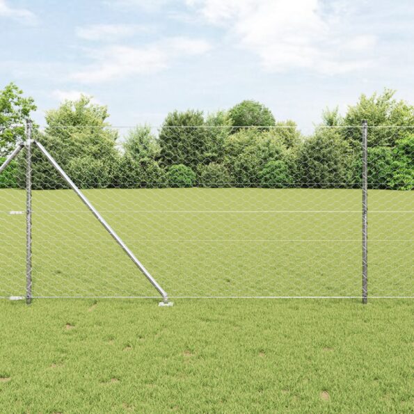 3353383_1.jpg vidaXL plotový set Sada 2 Pozinkovaná oceľ 25 x 1.2 m Odolný – Obrázok 1