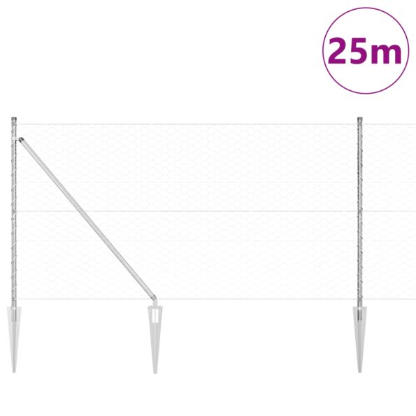3353383_3.jpg vidaXL plotový set Sada 2 Pozinkovaná oceľ 25 x 1.2 m Odolný – Obrázok 3