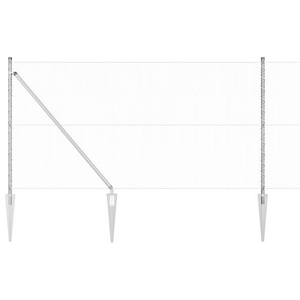 3353385_6.jpg vidaXL Hexagon Fence 1.4x25 m Pozinkovaná oceľ – Obrázok 6