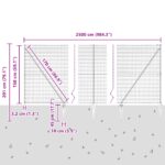 vidaXL súprava plotov Sada 2 Pozinkovaná oceľ 25 x 1.5 m Odolné – Obrázok 13