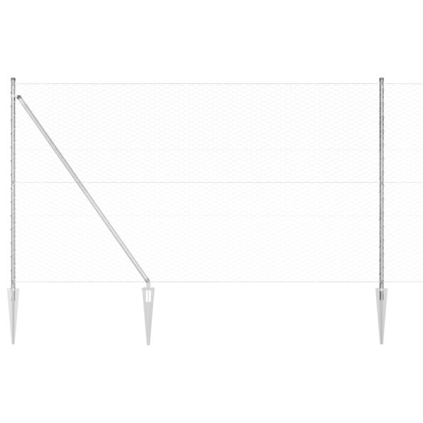 vidaXL Plotová súprava Sada 2 Pozinkovaná oceľ 25 x 1.5 m Trvácna – Obrázok 6