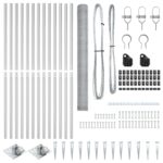 VidaXL hexagonálny plot 1.6x25 m pozinkovaná oceľ, VidaXL plotové stĺpiky s bodcom 13 ks Ø32 mm 180 cm pozinkovaná oceľ – Obrázok 4