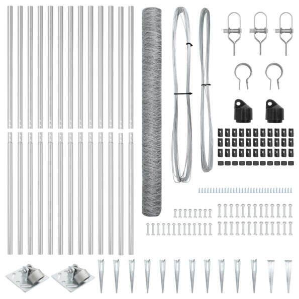 vidaXL šesťuholníkový plot 1.6x25 m pozinkovaná oceľ – Obrázok 4
