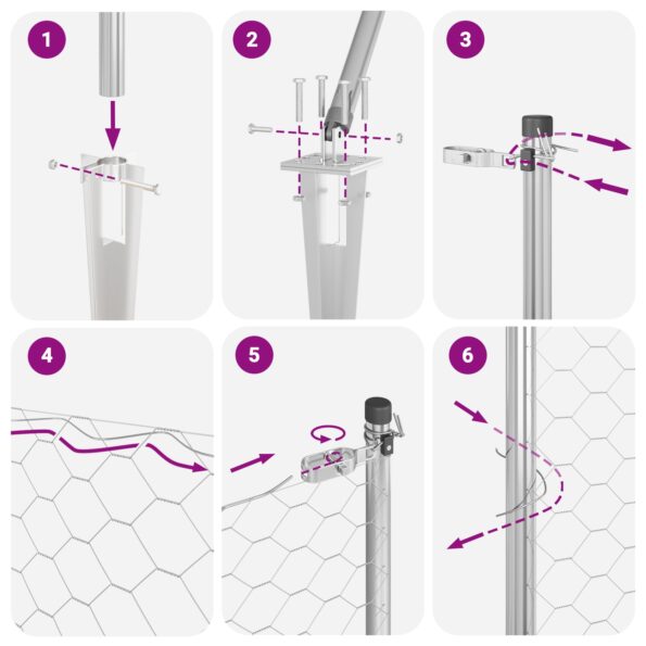 vidaXL Hexagonový plot 0.5x50 m pozinkovaná oceľ – Obrázok 12