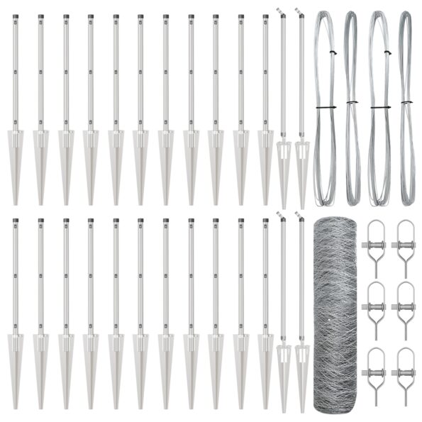 vidaXL Hexagonový plot 0.5x50 m pozinkovaná oceľ – Obrázok 2