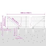 Hexagonový plot vidaXL 0,8x50 m pozinkovaná oceľ, Skladacie kolíky vidaXL so špicou 13 ks Ø32 mm 100 cm pozinkovaná oceľ – Obrázok 13