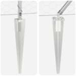 Hexagonový plot vidaXL 0,8x50 m pozinkovaná oceľ, Skladacie kolíky vidaXL so špicou 13 ks Ø32 mm 100 cm pozinkovaná oceľ – Obrázok 8