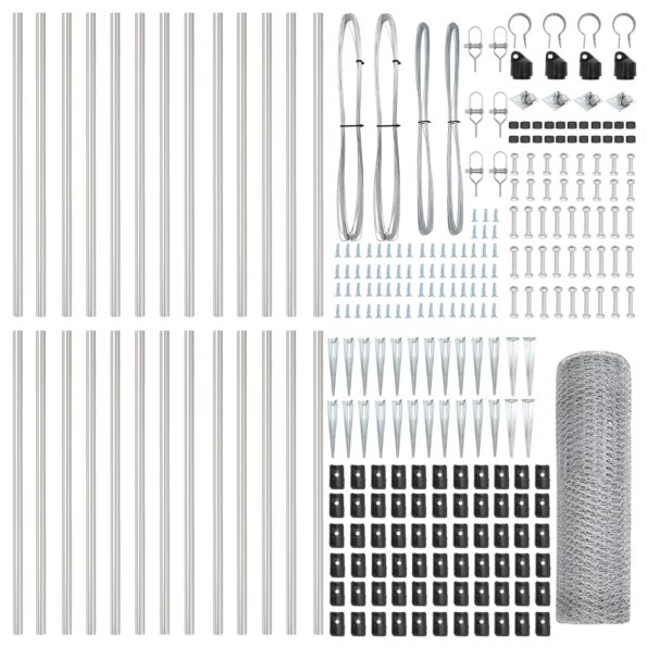 vidaXL Hexagónový plot 1x50 m Pozinkovaná oceľ – Obrázok 4