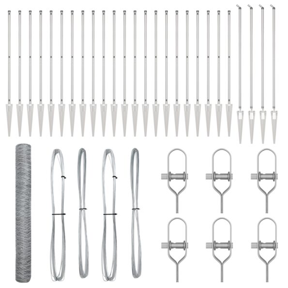 vidaXL Hexagonový plot 1.4x50 m pozinkovaná oceľ – Obrázok 2