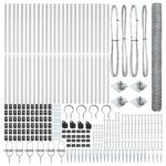 Hexagónový plot vidaXL 1.5x50 m pozinkovaná oceľ, Železné stĺpiky na plot s kolíkom 13 ks Ø32 mm 170 cm pozinkovaná oceľ – Obrázok 4