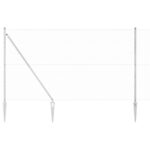 Hexagónový plot vidaXL 1.5x50 m pozinkovaná oceľ, Železné stĺpiky na plot s kolíkom 13 ks Ø32 mm 170 cm pozinkovaná oceľ – Obrázok 6