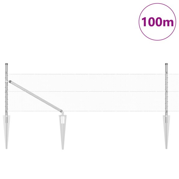 3353436_3.jpg vidaXL Šesťuholníkové oplotenie 0.5x100 m Pozinkovaná oceľ – Obrázok 3