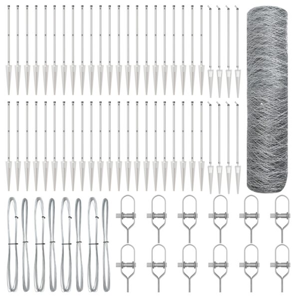 vidaXL Hexagonálny plot 0.6x100 m pozinkovaná oceľ – Obrázok 2