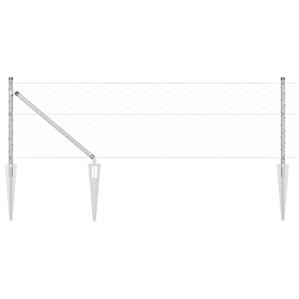 vidaXL Hexagonálny plot 0.6x100 m pozinkovaná oceľ – Obrázok 7