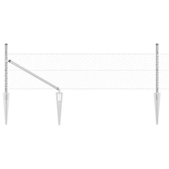 vidaXL Hexagonový plot 0.8x100 m pozinkovaná oceľ – Obrázok 3