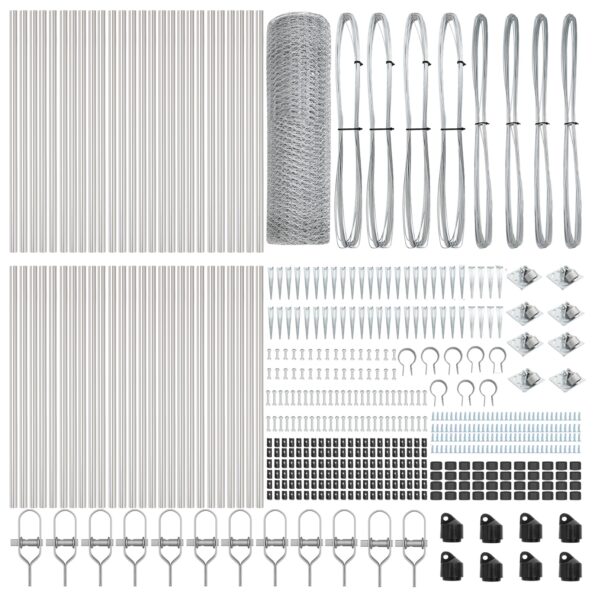 vidaXL šesťuholníková ohrada 1.2x100 m pozinkovaná oceľ – Obrázok 4