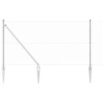 VidaXL hexagonálny plot 1.4x100 m galvanizovaná oceľ, VidaXL plotové stĺpiky s hrotom 13 ks Ø32 mm 160 cm galvanizovaná oceľ – Obrázok 2