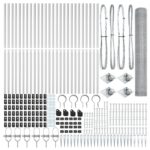 VidaXL hexagonálny plot 1.4x100 m galvanizovaná oceľ, VidaXL plotové stĺpiky s hrotom 13 ks Ø32 mm 160 cm galvanizovaná oceľ – Obrázok 5