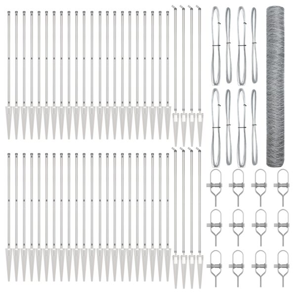 vidaXL Hexagonový plot 1.4x100 m Pozinkovaná oceľ – Obrázok 2