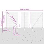 vidaXL Hexagonálny plot 1.5x100 m z pozinkovanej ocele – Obrázok 13