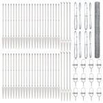 vidaXL Hexagónový plot 1.5x100 m Pozinkovaná oceľ – Obrázok 2