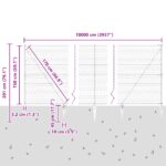 vidaXL Hexagonálny plot 1,5x100 m pozinkovaná oceľ – Obrázok 13