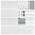 Hexagonálny plot vidaXL 1.6x100 m Pozinkovaná oceľ, Plotové stĺpy vidaXL so špicom 13 ks Ø32 mm 180 cm Pozinkovaná oceľ – Obrázok 4