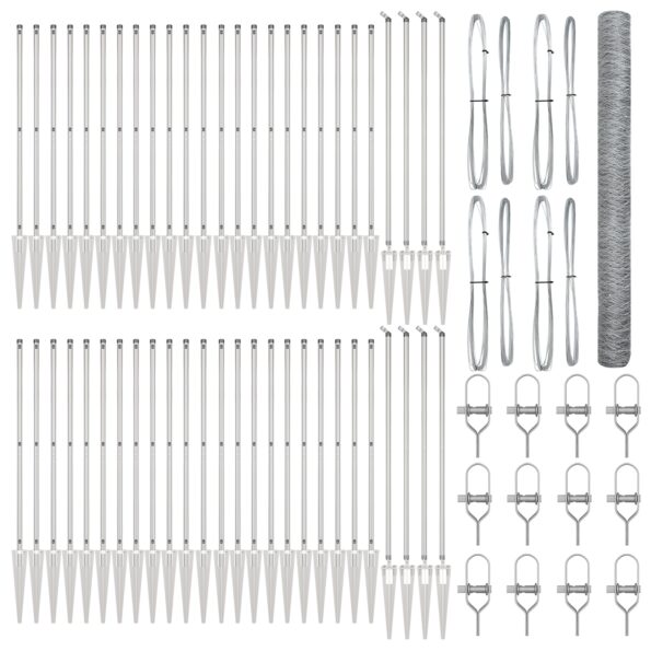 vidaXL Hexagonálne oplotenie 1.6x100 m Pozinkovaná oceľ – Obrázok 2