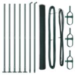 vidaXL Hexagon Fence Green 1.5x10 m Steel – Obrázok 2