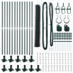 vidaXL Sada oplotenia 2 kusy Lesná zelená Oceľ 25 x 1 m Trvácna – Obrázok 4