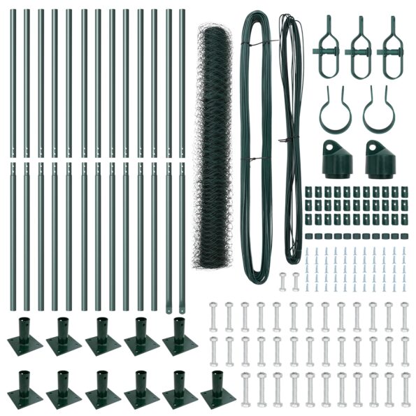 vidaXL Sada oplotenia 2 kusy Lesná zelená Oceľ 25 x 1 m Trvácna – Obrázok 4