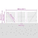 vidaXL Hexagonový plot sivý 0.4x10 m oceľ – Obrázok 13
