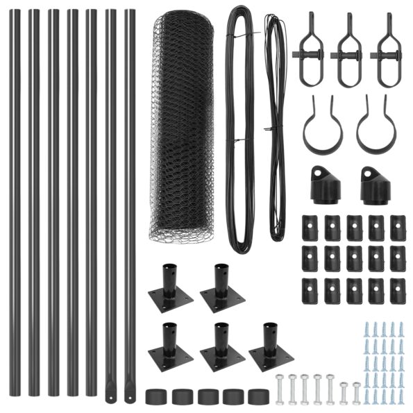 vidaXL Hexagonový plot sivý 0.4x10 m oceľ – Obrázok 4