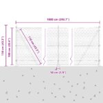 Sivý hexagónový plot vidaXL 1x10 m oceľ, Plotové stĺpiky vidaXL s základovými doskami 7 ks Ø32mm 110cm pozinkovaná oceľ – Obrázok 13