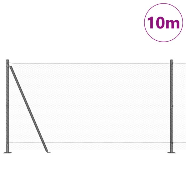 3353626_3.jpg vidaXL hexagonálne ohradenie sivé 1.2x10 m acero – Obrázok 3