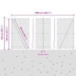 vidaXL Hexagonálny plot sivý 1.4x10 m z ocele – Obrázok 13