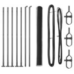 vidaXL Hexagonálny plot sivý 1.4x10 m z ocele – Obrázok 2