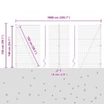 vidaXL Hexagonálny plot Sivý 1.4x10 m Oceľ – Obrázok 13