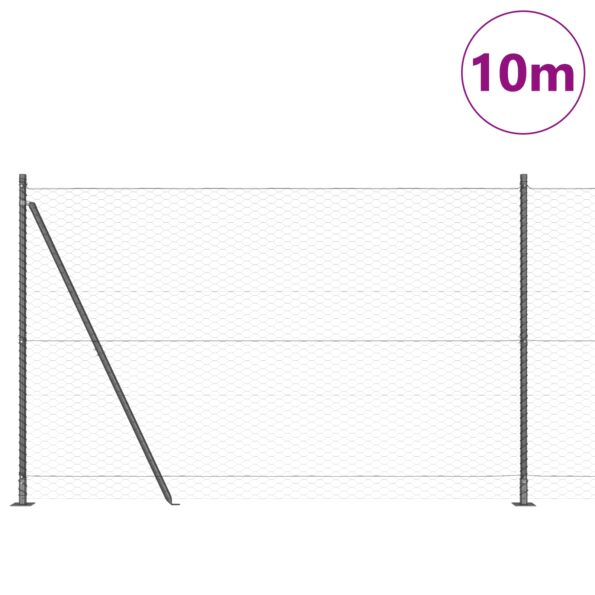 3353635_3.jpg vidaXL Hexagon oplotenie šedé 1,5x10 m oceľ – Obrázok 3
