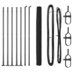 vidaXL Hexagonový plot sivý 1,6x10 m oceľ – Obrázok 2