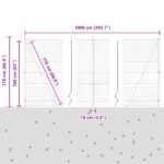 vidaXL Hexagonálny plot sivý 1.6x10 m oceľ – Obrázok 13